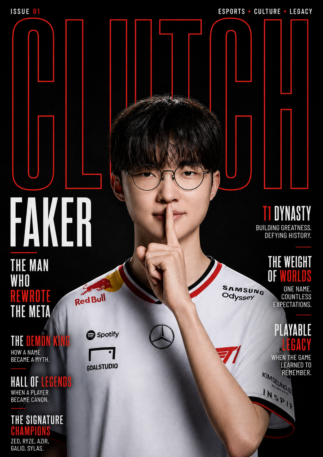 Tapa de CLUTCH Issue 01 con Faker